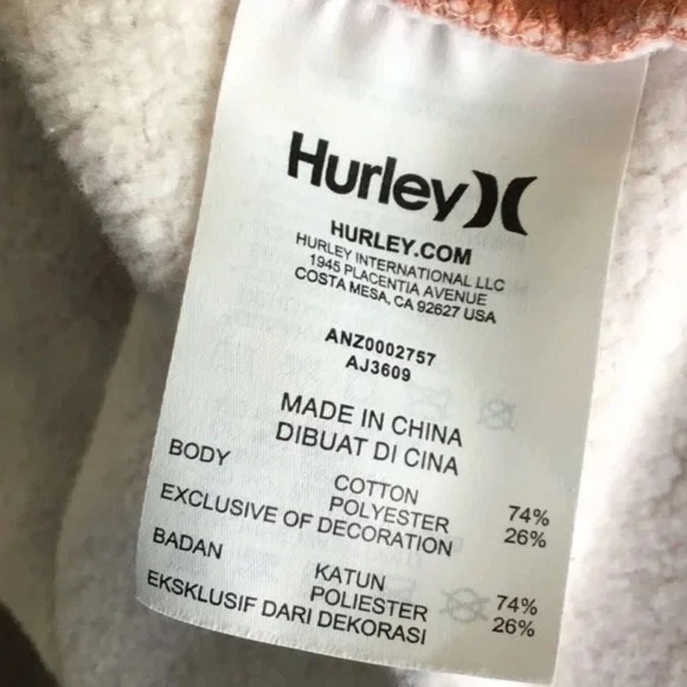 Hurley | One And Only Seasonal Hoodie Rock Salt Small - Picture 9 of 10